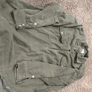 Offline aerie Olive Green women’s corduroy shirt